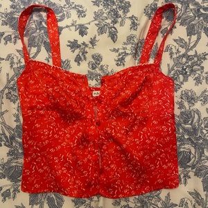 For Love & Lemons Chianti Top Red